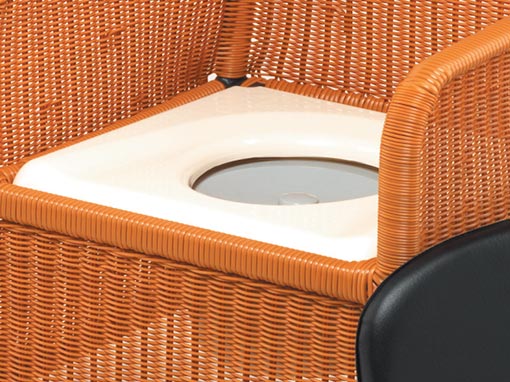 Wicker Toilet Commode